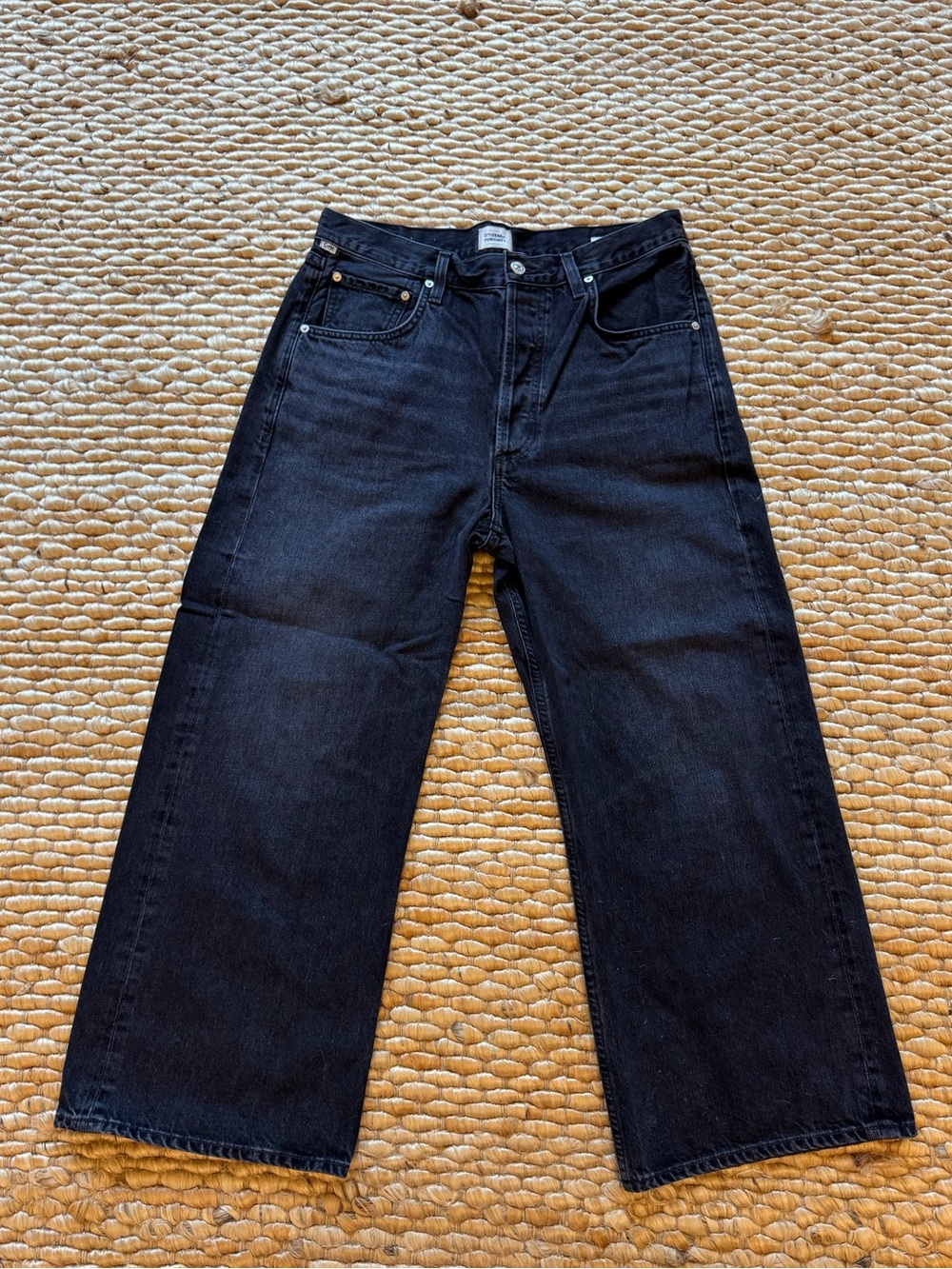 Citizens of Humanity Gaucho Vintage Wide Leg black denim size 30